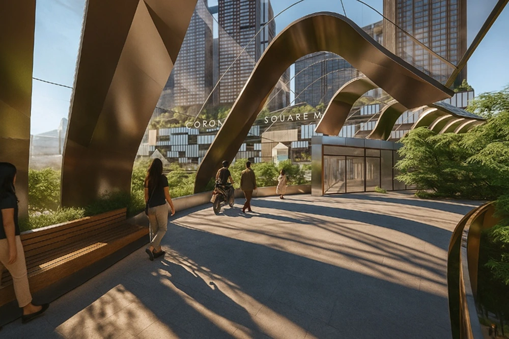 Exclusive fully-sheltered pedestrian bridge linking Coronade Twins at Coronation Square directly to RTS Link and JB CIQ